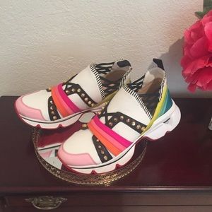 Christian Louboutin Multi Crepe Satin Sneakers